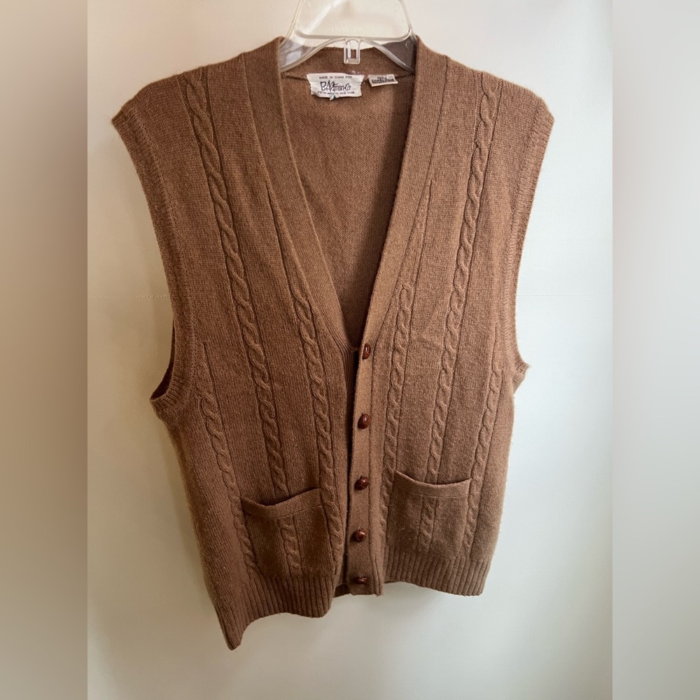 Vintage B. Altman Camel Hair Sweater Vest